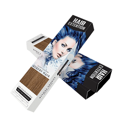 Custom Matte Black Hair Extension Boxes
